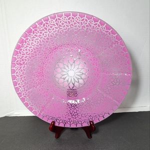 Beautiful Sydenstricker Fused Glass Large Dish Signed by Dinnerman 12" Vintage